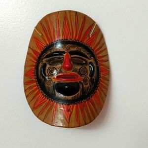1970s Vintage Clay Folk Art Mask
